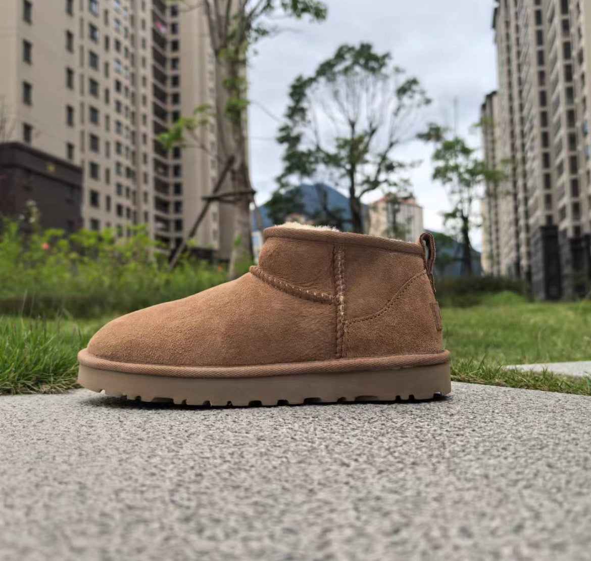UGG Classic Ultra Mini Boot in Chestnut.
