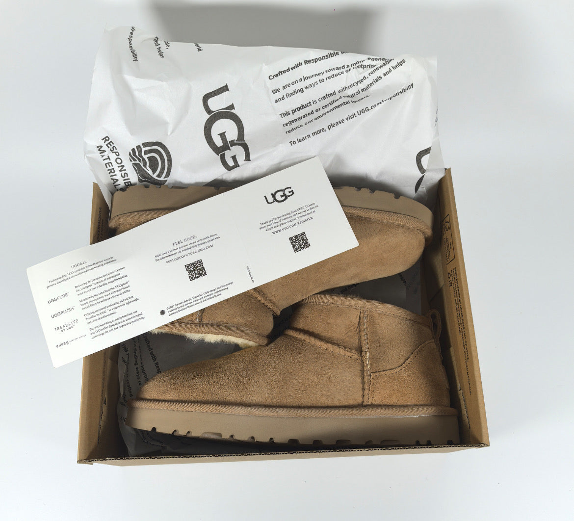UGG Classic Ultra Mini Boot in Chestnut.