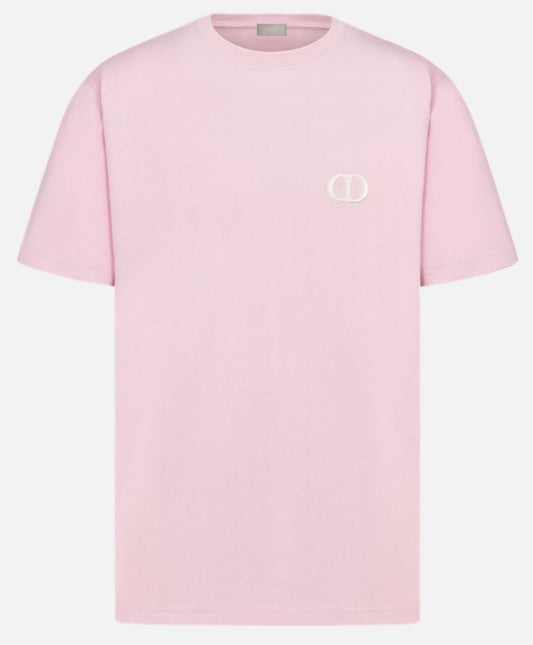 CD Icon Cotton Pink T-shirt By Dior